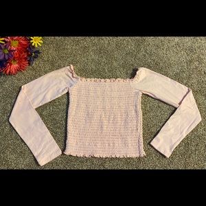 Hollister Long Sleeve Off the Shoulder Crop Top